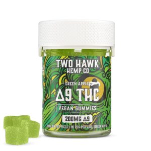 Delta-9 THC Compliant Vegan Gummies - Green Apple